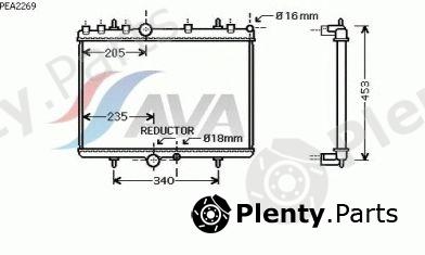  AVA QUALITY COOLING part PEA2269 Radiator, engine cooling
