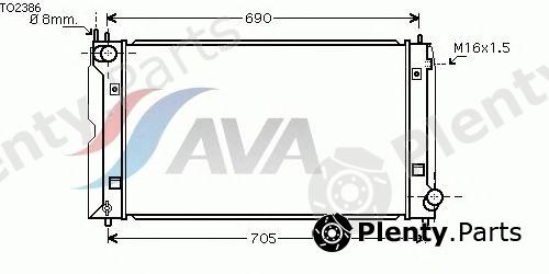  AVA QUALITY COOLING part TO2386 Radiator, engine cooling