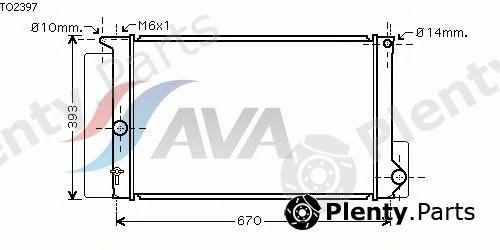  AVA QUALITY COOLING part TO2397 Radiator, engine cooling