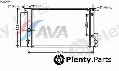  AVA QUALITY COOLING part TOA2474 Radiator, engine cooling