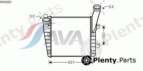  AVA QUALITY COOLING part VW4263 Intercooler, charger