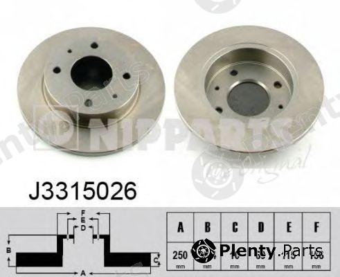  NIPPARTS part J3315026 Brake Disc