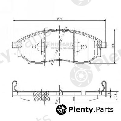  NIPPARTS part J3601094 Brake Pad Set, disc brake