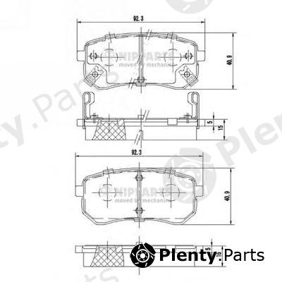  NIPPARTS part J3610307 Brake Pad Set, disc brake