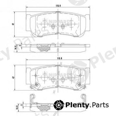  NIPPARTS part J3610517 Brake Pad Set, disc brake