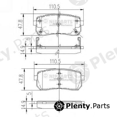  NIPPARTS part N3610308 Brake Pad Set, disc brake