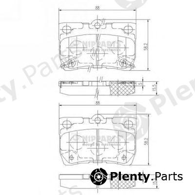  NIPPARTS part N3612041 Brake Pad Set, disc brake
