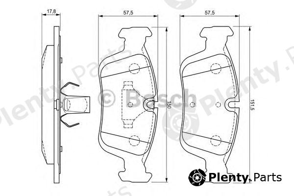  BOSCH part 0986424483 Brake Pad Set, disc brake