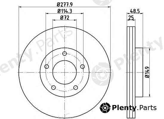  MINTEX part MDC1691 Brake Disc