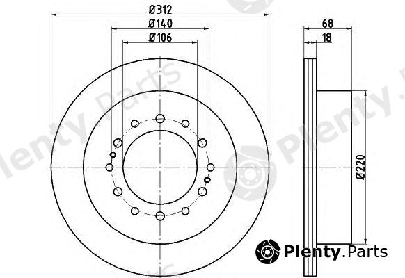  MINTEX part MDC1406 Brake Disc
