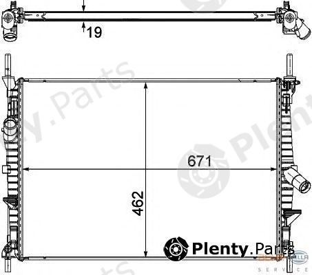  HELLA part 8MK376764501 Radiator, engine cooling