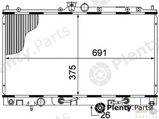  HELLA part 8MK376770321 Radiator, engine cooling