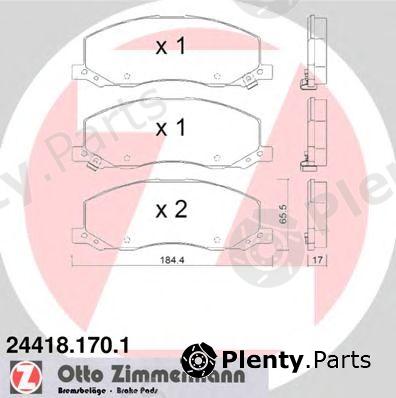 ZIMMERMANN part 244181701 Brake Pad Set, disc brake