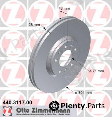  ZIMMERMANN part 440311700 Brake Disc