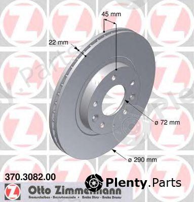  ZIMMERMANN part 370.3082.00 (370308200) Brake Disc