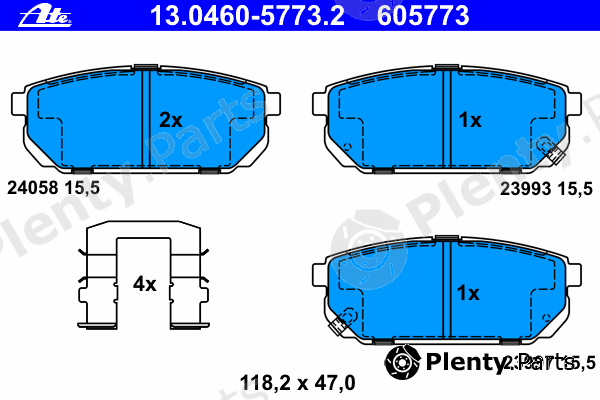  ATE part 13.0460-5773.2 (13046057732) Brake Pad Set, disc brake