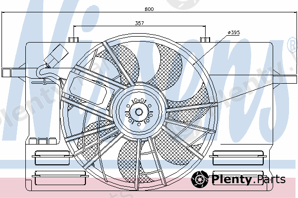  NISSENS part 85492 Fan, radiator