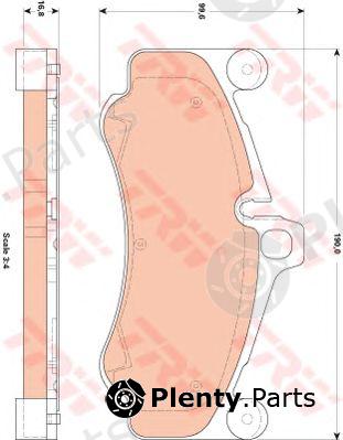  TRW part GDB1862 Brake Pad Set, disc brake