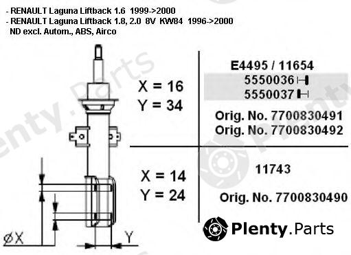  MONROE part E4872 Shock Absorber
