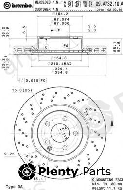  BREMBO part 09.A732.11 (09A73211) Brake Disc