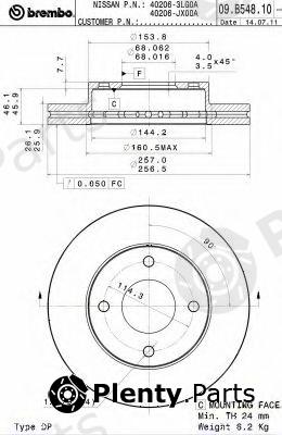  BREMBO part 09.B548.10 (09B54810) Brake Disc