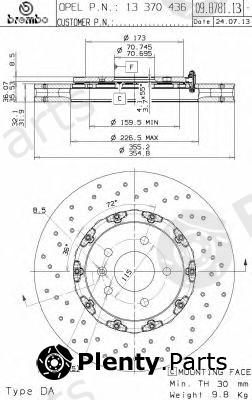  BREMBO part 09.B781.13 (09B78113) Brake Disc
