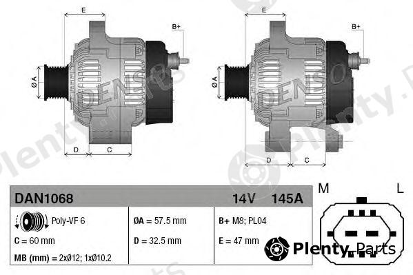  DENSO part DAN1068 Alternator