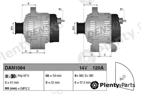  DENSO part DAN1084 Alternator