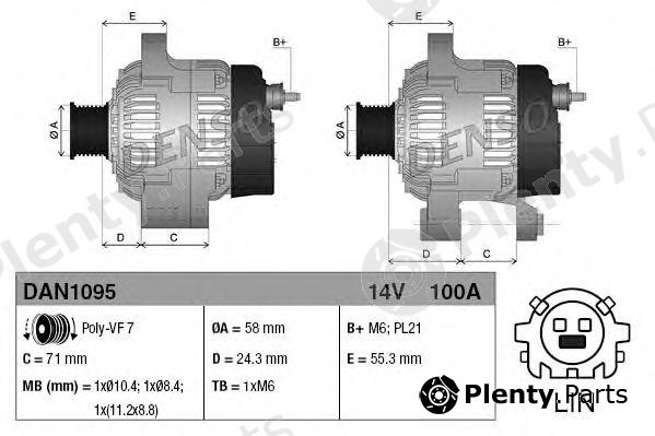  DENSO part DAN1095 Alternator