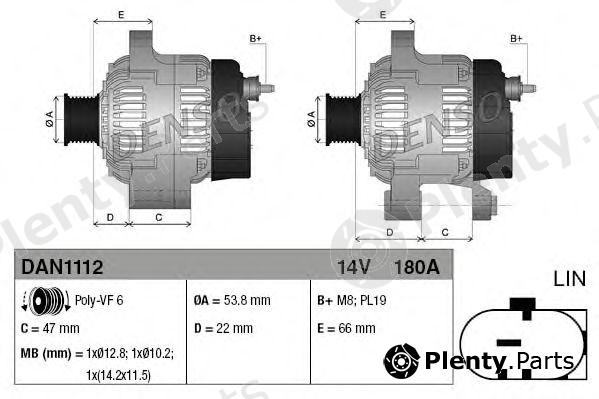  DENSO part DAN1112 Alternator