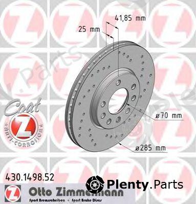  ZIMMERMANN part 430.1498.52 (430149852) Brake Disc