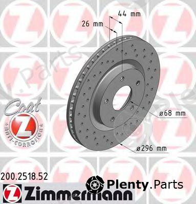  ZIMMERMANN part 200.2518.52 (200251852) Brake Disc