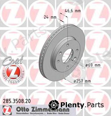  ZIMMERMANN part 285.3508.20 (285350820) Brake Disc