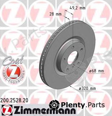  ZIMMERMANN part 200.2528.20 (200252820) Brake Disc