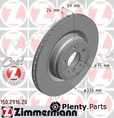  ZIMMERMANN part 150.2916.20 (150291620) Brake Disc