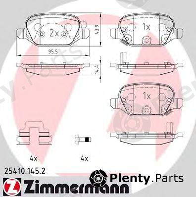  ZIMMERMANN part 25410.145.2 (254101452) Brake Pad Set, disc brake