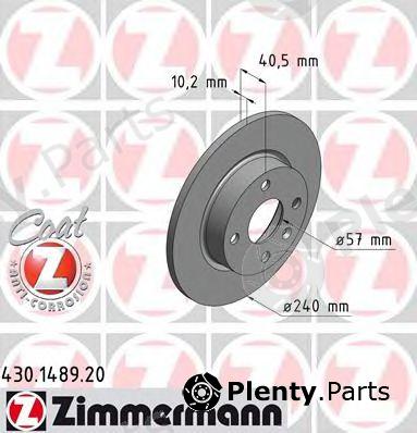  ZIMMERMANN part 430.1489.20 (430148920) Brake Disc
