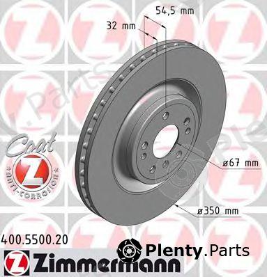  ZIMMERMANN part 400.5500.20 (400550020) Brake Disc