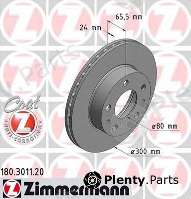  ZIMMERMANN part 180.3011.20 (180301120) Brake Disc