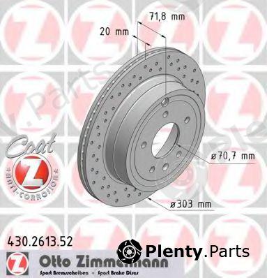  ZIMMERMANN part 430.2613.52 (430261352) Brake Disc