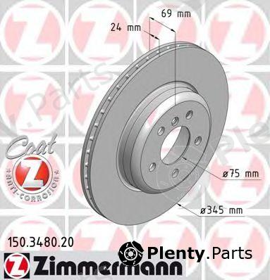  ZIMMERMANN part 150.3480.20 (150348020) Brake Disc