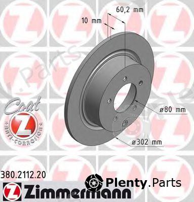  ZIMMERMANN part 380.2112.20 (380211220) Brake Disc