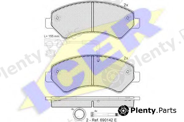  ICER part 141836-203 (141836203) Brake Pad Set, disc brake