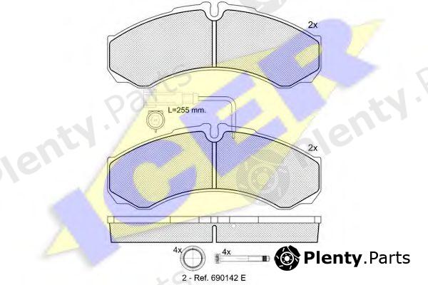  ICER part 141848 Brake Pad Set, disc brake