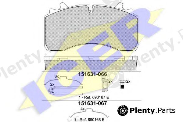  ICER part 151631-066 (151631066) Brake Pad Set, disc brake