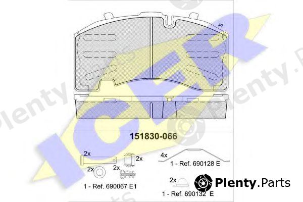  ICER part 151830 Brake Pad Set, disc brake
