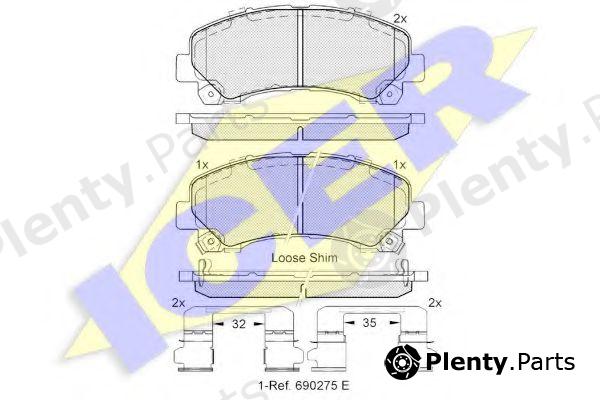  ICER part 182082 Brake Pad Set, disc brake