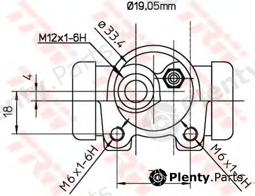  TRW part BWD130 Wheel Brake Cylinder