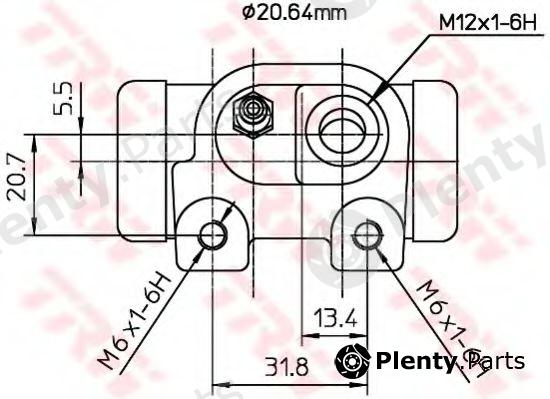  TRW part BWF123 Wheel Brake Cylinder