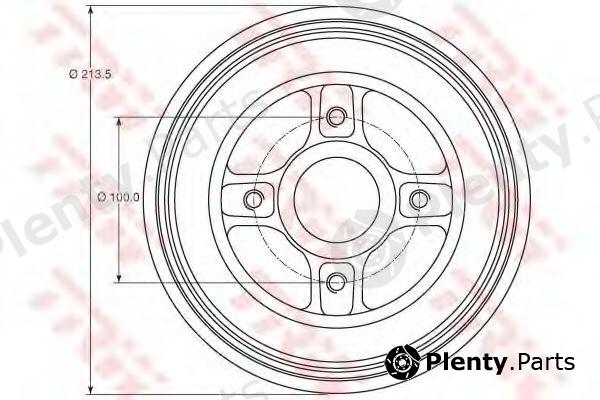  TRW part DB4214MR Brake Drum